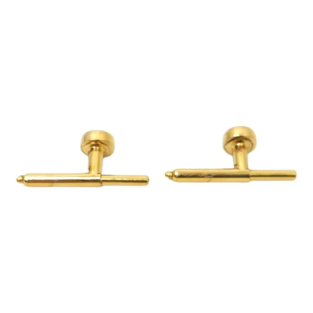 Vintage Gold Tone Cuff Bar Cufflinks Tuxedo Studs Men MCM Jewelry